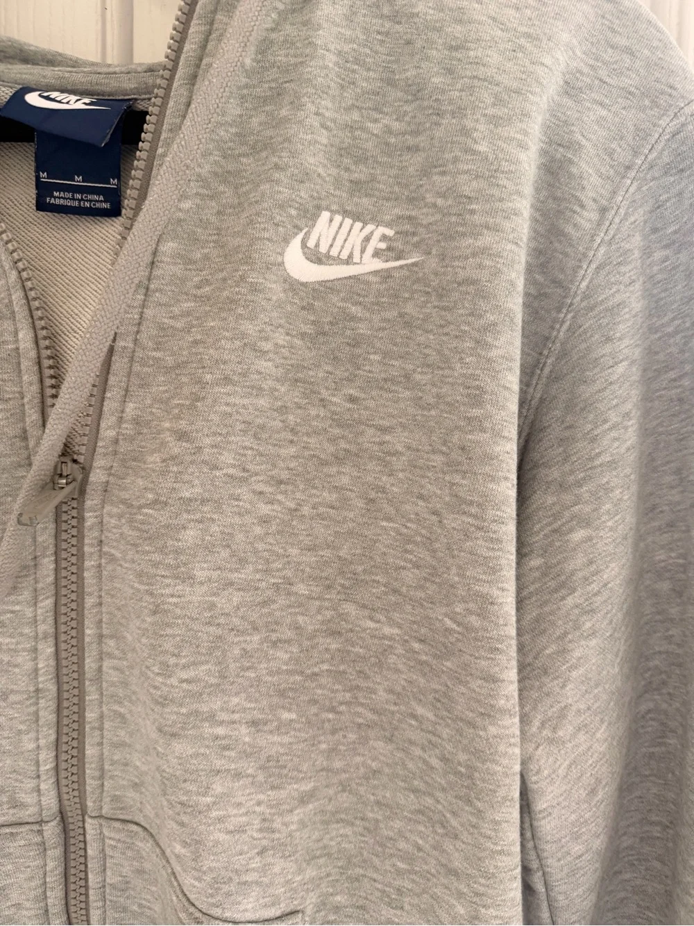 Nike men ' Grey Full-Zip Hoodie Jacket